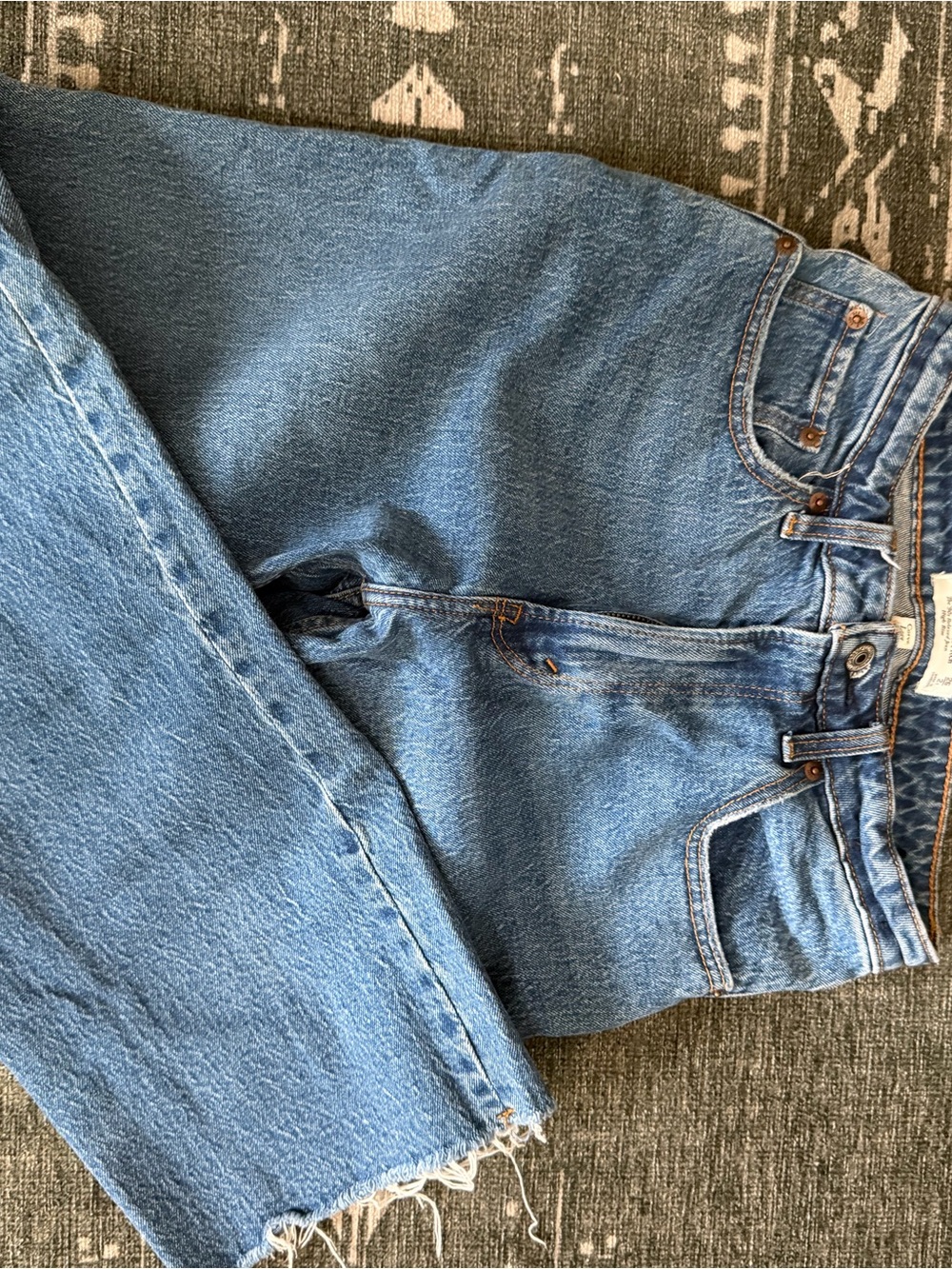 Abercrombie & Fitch Medium Blue Straight-Leg Jeans